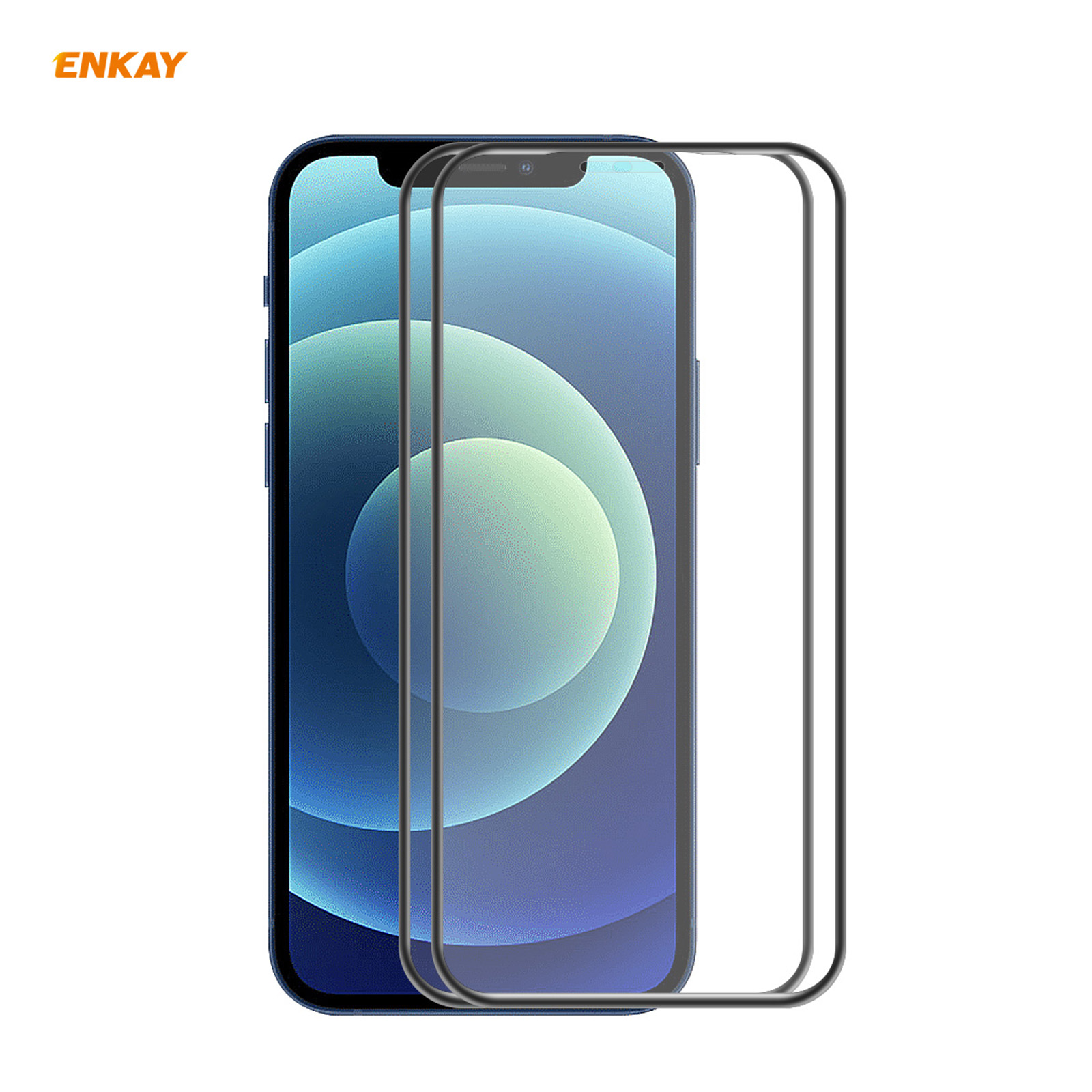 Enkay-for-iPhone-12-Mini-Front-Flim-9H-Anti-Explosion-Hot-Blending-Full-Glue-Full-Coverage-Tempered--1769785-2